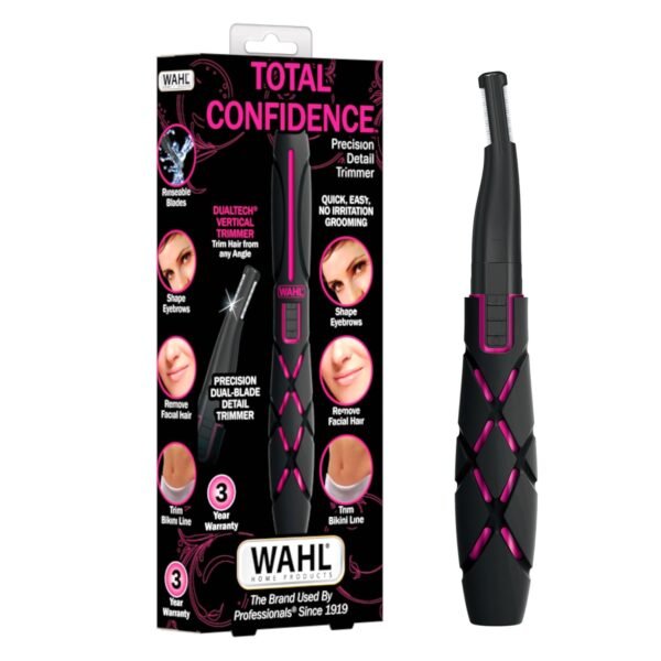 Wahl DualTech® Battery-Powered Hair Trimmer, Face Trimmer for Women Double Sided Detail Trimmer Head, Comfort Grip Body, Facial Hair Remover for Women Model 3026635 - Image 2
