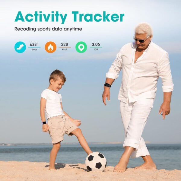Smart Watch for Senior Pedometer, No App/Phone Required Step Tracker, Best Gift for Family, Waterproof Fitness Tracker with Step Counter Stopwatch Sleep Tracker for Teenagers - Image 5