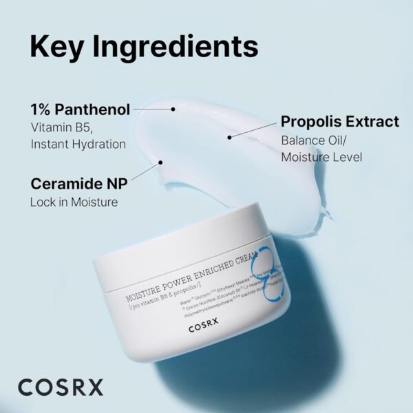 COSRX Hyaluronic Acid Moisturizer for Day & Night with Pro Vitamin B5 (D Panthenol) 50ml/1.69 fl.oz | Propolis Extract, Ceramide, Long Lasting Hydration for Dry, Sensitive Skin, Korean Skin Care - Image 5