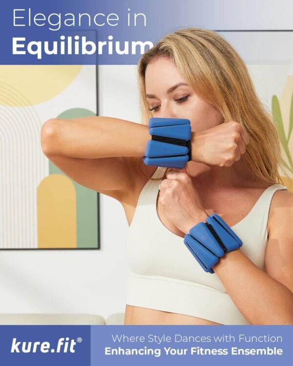 Wrist Weights | Ankle Weights for Women – 1LB Each | Weighted Bracelet for Yoga, Walking, Running, Pilates, Aerobics, Strength Training | Arm & Leg Bangles Weights | Home Gym Workouts - Image 5