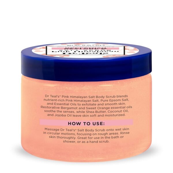 Dr Teal's Pink Himalayan Salt Body Scrub, Restore & Replenish with Pure Epsom Salt & Essential Oils, 16 oz (Pack of 3) - Image 10