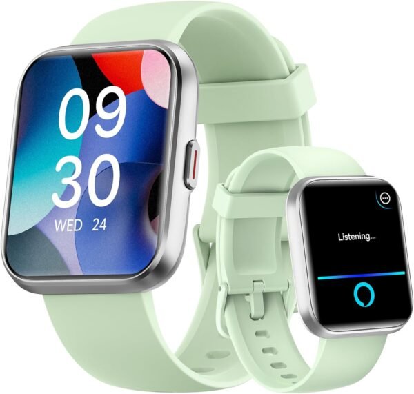 Fitpolo Smart Watches for Men/Women, 1.8'' Alexa Built-in Fitness Tracker Watch with Bluetooth Calls, IP68 Waterproof, Heart Rate/Sleep/SpO2/Stress Monitor, 110 Sport Modes for Android & iPhone - Image 2