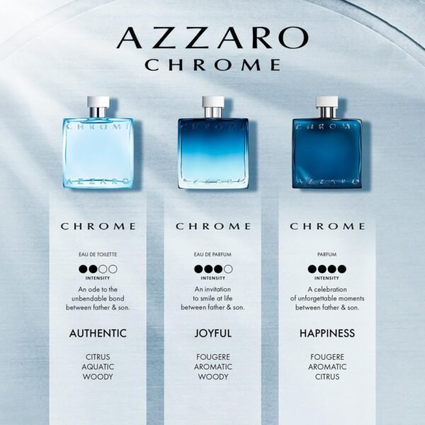 Azzaro Chrome Eau de Toilette - Fresh Aquatic Mens Cologne - Citrus, Woody, Musky Fragrance -Fresh Notes of Bergamot - Everyday Wear - Classic Summer Beach Scent - Luxury Perfumes for Men - Image 8
