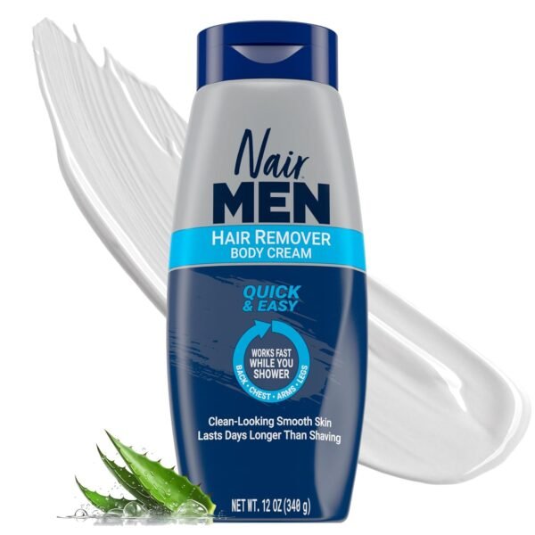 Nair Men Hair Remover Body Cream, Manscape for Smooth Skin for Days, Coarse Hair Removal, 12 oz - Image 2