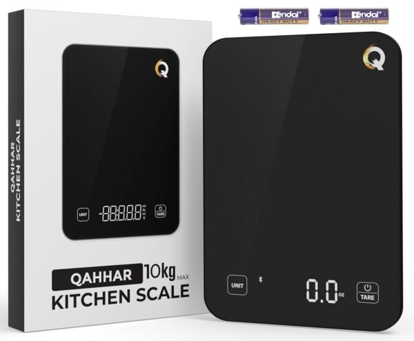 Food Scale,1g to 22lb High Precision Kitchen Scale with Nutritional Calculator, Waterproof Digital Scale for Cooking Baking. Digital Weight Grams and Ounces for Weight Loss, LED Display- Black - Image 2