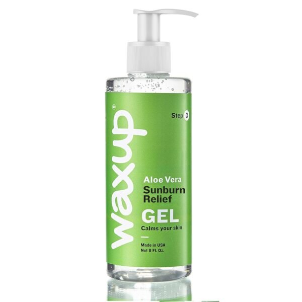 waxup Aloe Vera Gel for Sunburn Relief (8 Fl Oz), After Waxing Skin Care Aloe Vera Gel for Skin, Post Waxing Products for Soothing Skin. - Image 2