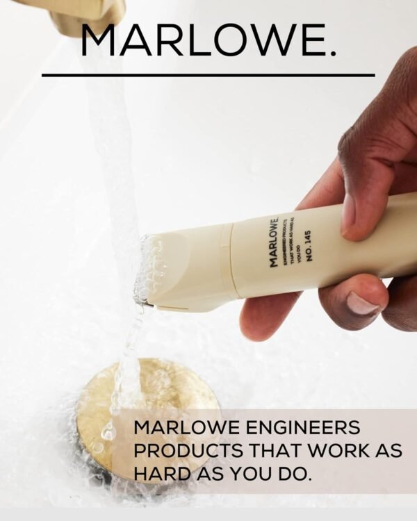 Marlowe. No. 145 Body Hair Trimmer for Men, Desert Sand, Lightweight Waterproof Personal Groomer, Ceramic Blades, Adjustable Comb Lengths & Rechargeable Battery for Head to Toe Male Grooming - Image 8