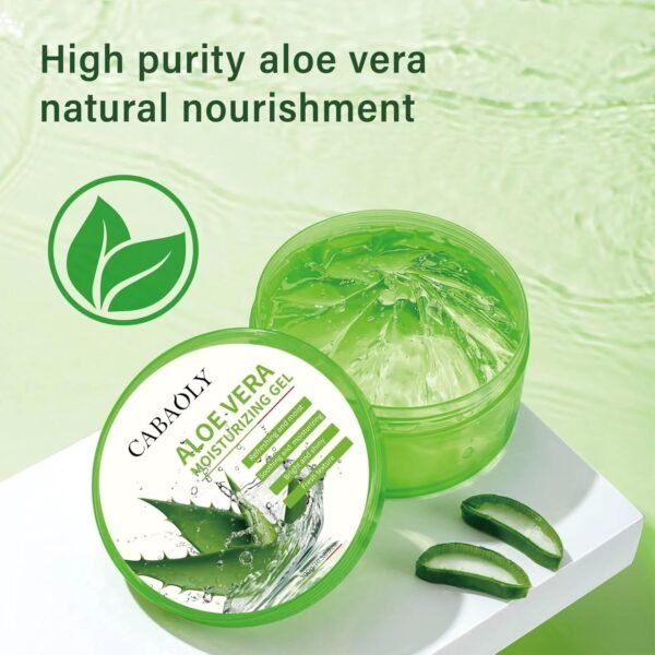 CABAOLY-Organic Aloe Vera Gel Natural Pure Aloe Vera Gel Face Gel, Non-Sticky Aloe Vera Gel That Naturally Moisturizes and Relieves Sunburn and Deeply Moisturizes - Image 3