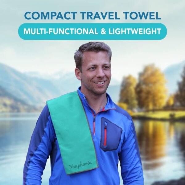 Youphoria Microfiber Travel Towel Fast Drying Lightweight - Quick Dry Towel for Camping, Beach, Backpacking, Hiking & Sport - Image 6