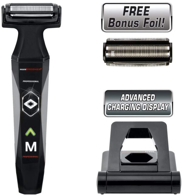 MANGROOMER 2.0 Professional Body Groomer, Ball Groomer & Body Trimmer With Propivot Flexing Head, 3 trimmer Combs, Wet/ Dry & A Free Bonus Foil! - Image 4