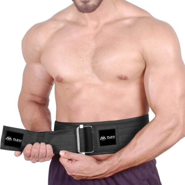 Quick Lock Weightlifting Belt - Adjustable Back Support with Metal Buckle - Ideal for Powerlifting, Cross Training, and Olympic Lifting - Durable Gym Belt for Men & Women - Image 2