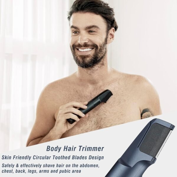 Beard Trimmer for Men Barbers Grooming Kit - Pro 5-in-1 Electric Foil Shavers Hair Clippers Set - Mens Body Razors Waterproof Wet/Dry Nose Ear Mustache Hair Trimmer Removal with Rechargeable Dock - Image 8
