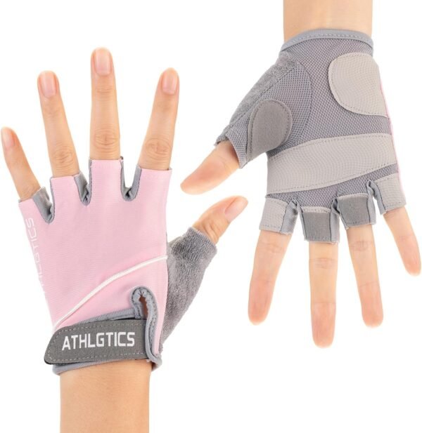 WULI Adult Men's and Women's Spring/Summer Half Finger Gloves, Non Slip and Breathable, Cycling, Riding, Shock Absorption, Fitness, Outdoor Half Finger Gloves - Image 2