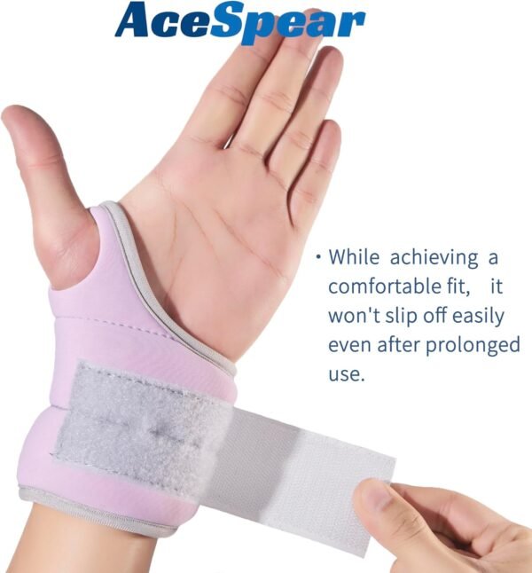 AceSpear Wrist Weights with Thumb Loops Lock, Set of 2, 2x1lb, 2x2lbs, 2x3lbs, Purple Blue Weighted Gloves for Men Women Hand Weights for Running Walking - Image 6