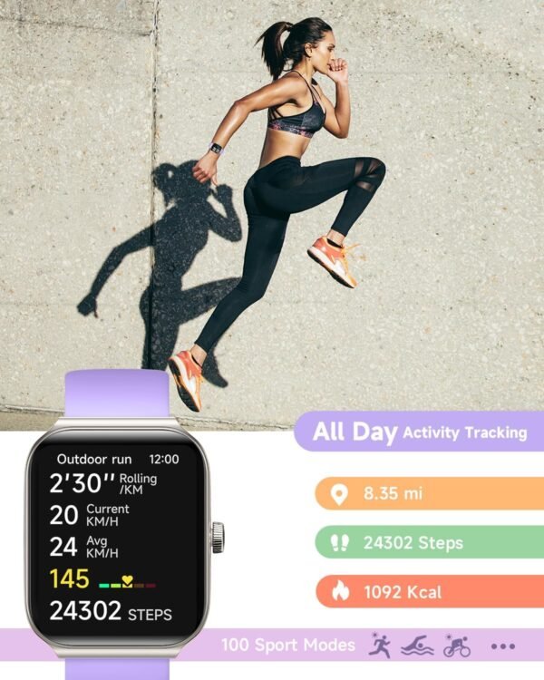 Smart Watch for Women Alexa Built-in, 1.95" Fitness Tracker with Answer/Make Calls, IP68 Waterproof/Heart Rate/Sleep Tracker/100 Sport Modes, Fitness Watch Compatible Android iOS - Image 6
