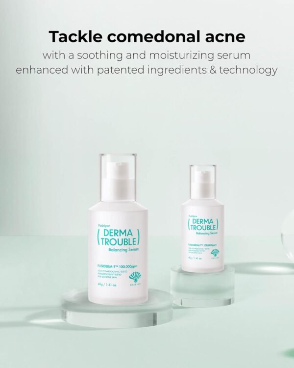 Derma Trouble Balancing Serum (1.41oz) Valentines Day Gifts Soothe Troubled Skin for a Balanced, Healthy Complexion. Gentle Serum for Comedonal Acne Korean Skin Care with Fusiderm-T 100000ppm - Image 6