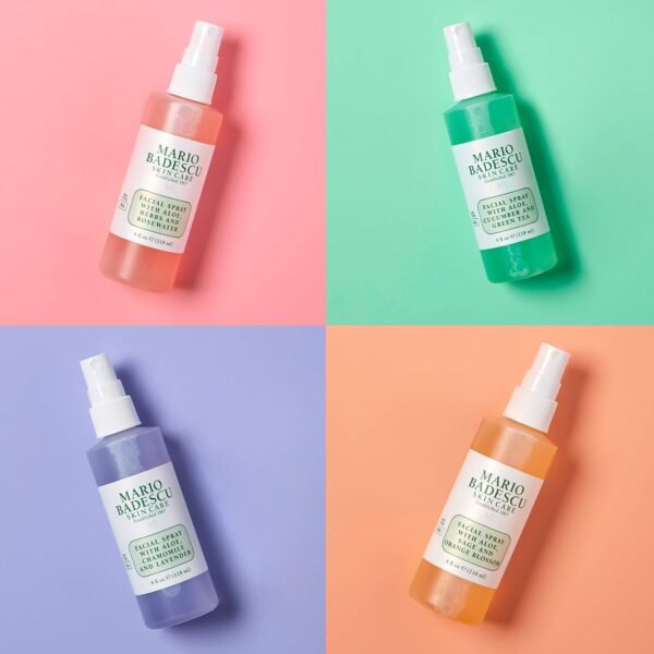 Mario Badescu Facial Spray Collection with Rose Water, Cucumber, Lavender and Orange Blossom, Multi-Purpose Cooling and Hydrating Face Mist for All Skin Types, Dewy Finish - Image 4