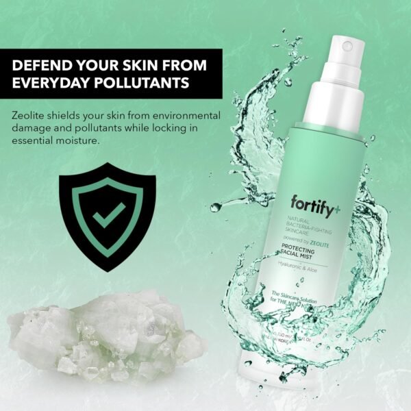 Fortify 9-in-1 Korean Facial Mist Spray with Hyaluronic Acid & Aloe Vera - Anti-Aging & Hydrating - Dermatologist Tested, Fragrance-Free - for All Skin Types, Clean Beauty - 130ML/4.39 FlOz - Image 6