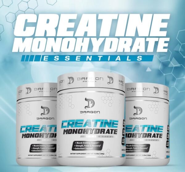 DRAGON PHARMA Creatine Monohydrate, Aid Muscle Recovery, Post-Workout Supplement, Antioxidant Support (60 Servings, Unflavored) - Image 7