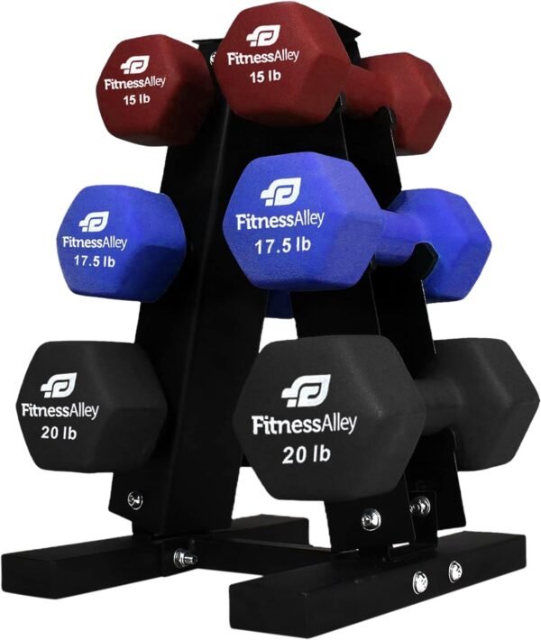 Dumbbells Storage Rack Neoprene Dumbbells Weight Rack - 2.0MM Thickness Weight Organizer Stand for Home Gym - Easy Assembly - Image 2