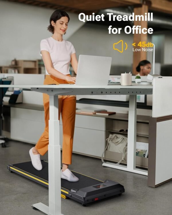 UREVO Under Desk Treadmill, Walking Pad 2 in 1 for Home/Office, Portable Walking Pad Treadmill with Remote Control, LED Display - Image 7