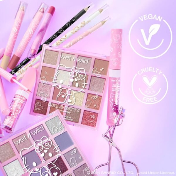 wet n wild Hello Kitty Eye & Face Palette, 2 Bold Richly Pigmented Palettes, Multi-Functional Buildable and Blendable Formula, Cruelty-Free & Vegan - Be Kind - Image 5
