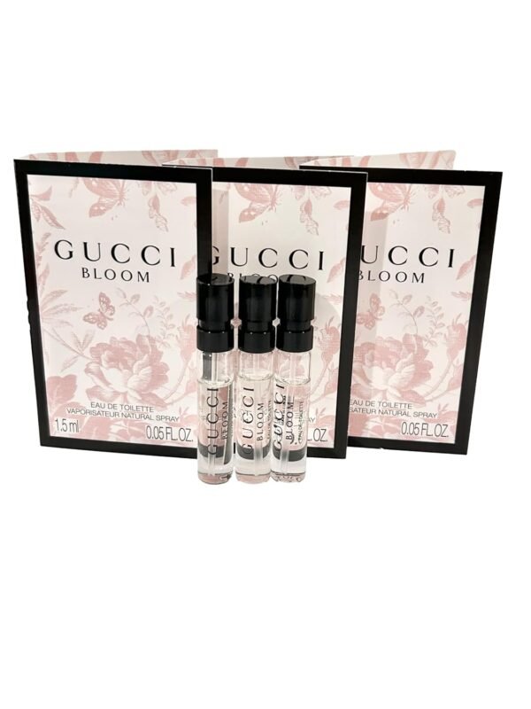 Gucci Bloom Sample Perfume Women EDT Spray 1.5 ml / 0.05 oz - set of 3 - Image 2