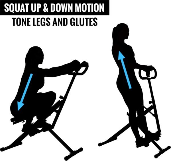 EFITMENT Rower-Ride Squat Machines for Home Exercise Trainer Total Body Abs and Glutes Butt Assist Db Method Upright Workout Rowing Machine - SA022 - Image 4