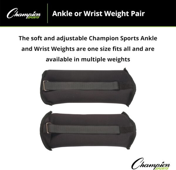 Champion Sports Soft Adjustable Ankle and Wrist Weights - Image 6