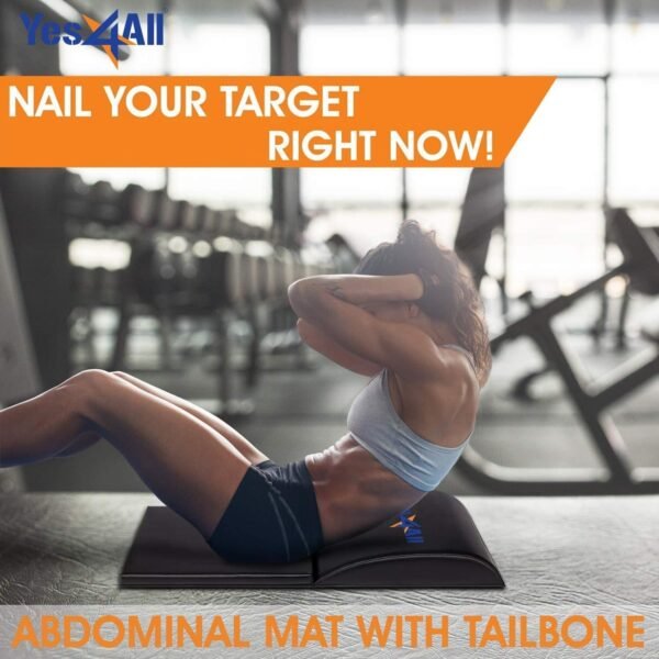 Yes4All Ab Mat Tailbone & No Tailbone, Foldable Abdominal Exercise Sit Up Support Pad for Core Training and Lower Back - Image 7