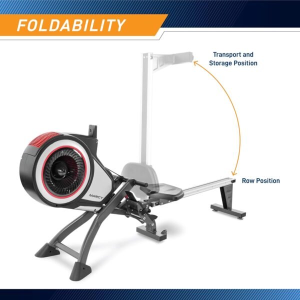 Marcy Air Resistance Rowing Machine with Transport Wheels - Image 9