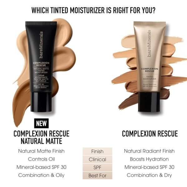 bareMinerals Complexion Rescue Tinted Moisturizer for Face with SPF 30 + Hyaluronic Acid, Hydrating Tinted Mineral Sunscreen for Face, Skin Tint, Vegan - Image 9