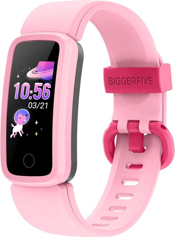 BIGGERFIVE Vigor Kids Fitness Tracker for Girls Boys Ages 5-15, Kids Watch with IP68 Waterproof, Pedometer, Kids Activity Tracker with Heart Rate Sleep Monitor, Calorie Step Counter Watch - Image 2