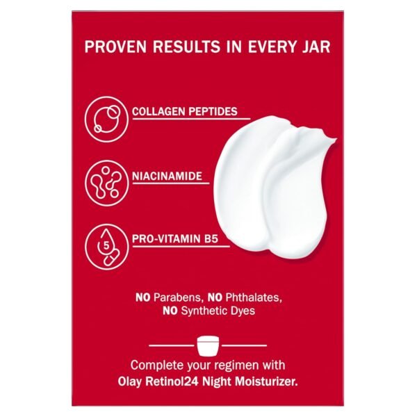 Olay Collagen Peptide MAX Face Moisturizer, Firm - Plump - Hydrate, Fragrance Free Cream with Vitamin B3, 1.7 oz - Image 11