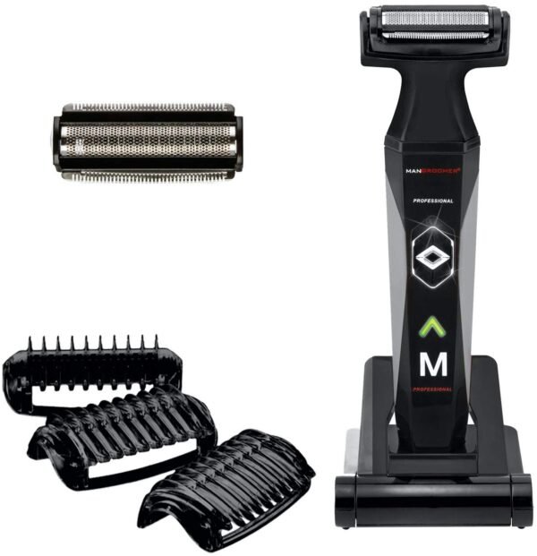 MANGROOMER 2.0 Professional Body Groomer, Ball Groomer & Body Trimmer With Propivot Flexing Head, 3 trimmer Combs, Wet/ Dry & A Free Bonus Foil! - Image 2