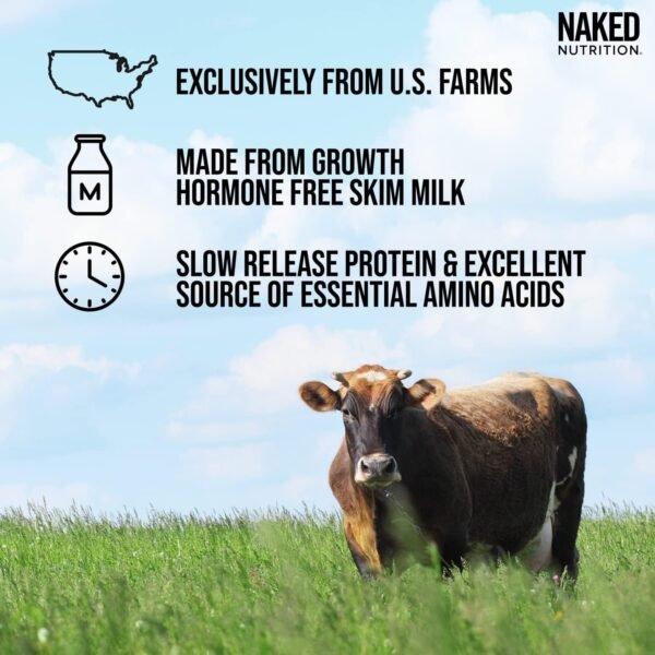 Naked Casein - 1Lb Micellar Casein Protein - Bulk, Gmo-Free, Gluten Free, Soy Free, Preservative Free - Stimulate Muscle Growth - Enhance Recovery - 15 Servings - Image 3