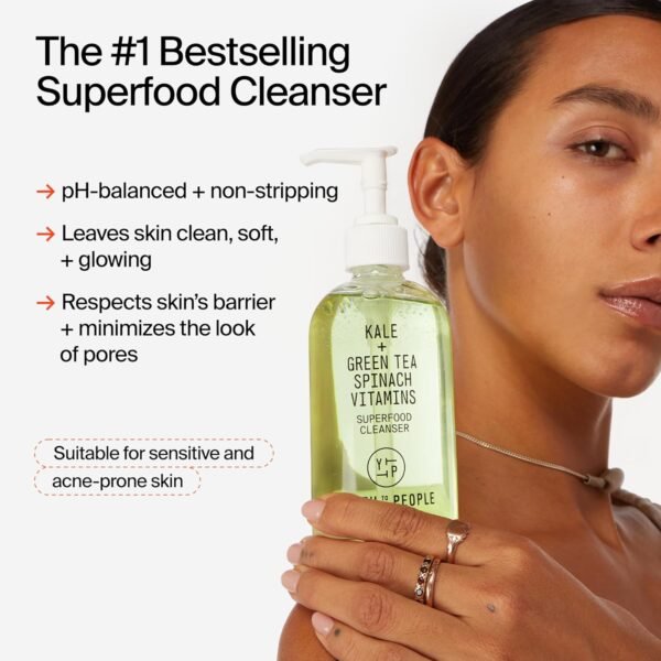 Youth To The People Superfood Facial Cleanser, Kale and Green Tea Spinach Face Wash, Gentle Makeup Remover + Pore Minimizer for All Skin Types, Vegan, Refillable Skincare - Image 5