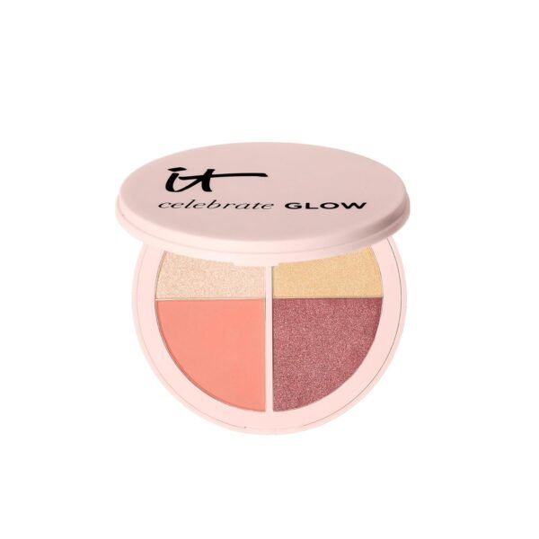 IT Cosmetics Celebrate Glow Face & Eye Makeup Palette - Multitasking Blush, Highlight & Eyeshadow Palette in Matte, Pearl & Shimmer Shades - Image 2