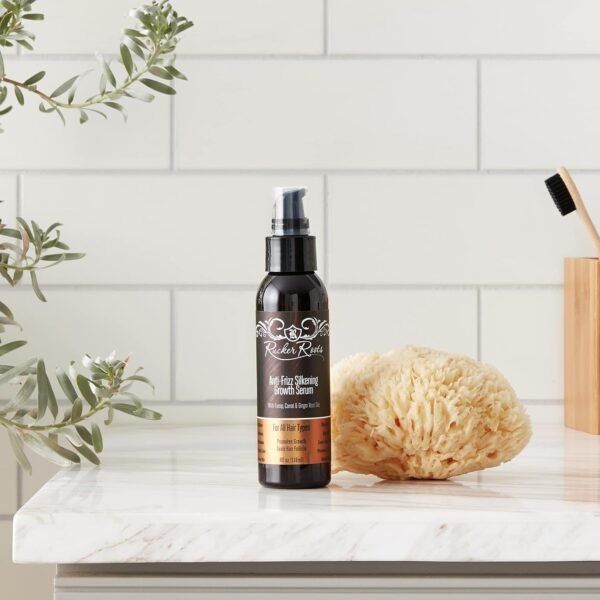 Rucker Roots Anti - Frizz Silkening Growth Serum |Ginger, Turnip, Carrot Root Oils| Promotes Growth - Image 6