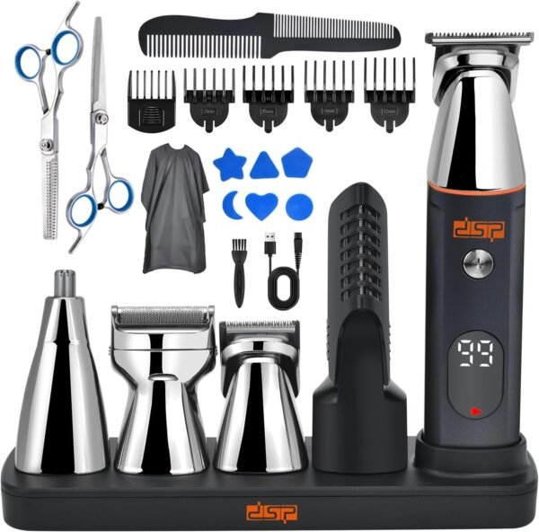DSP® Beard Trimmer Rechargeable Body Grooming Sets Facial Hair Shaver for Nose Ear Public Hair Cutting Machine IPX7 Waterproof - Image 2