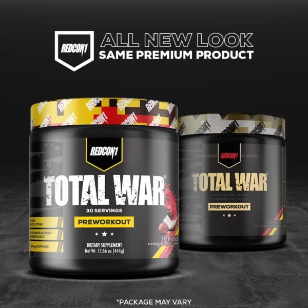 REDCON1 Total War Preworkout - Contains 320mg of Caffeine from Green Tea, Juniper & Beta Alanine - Pre Work Out with Amino Acids to Increase Pump, Energy + Endurance (Rainbow Candy, 30 Servings) - Image 3