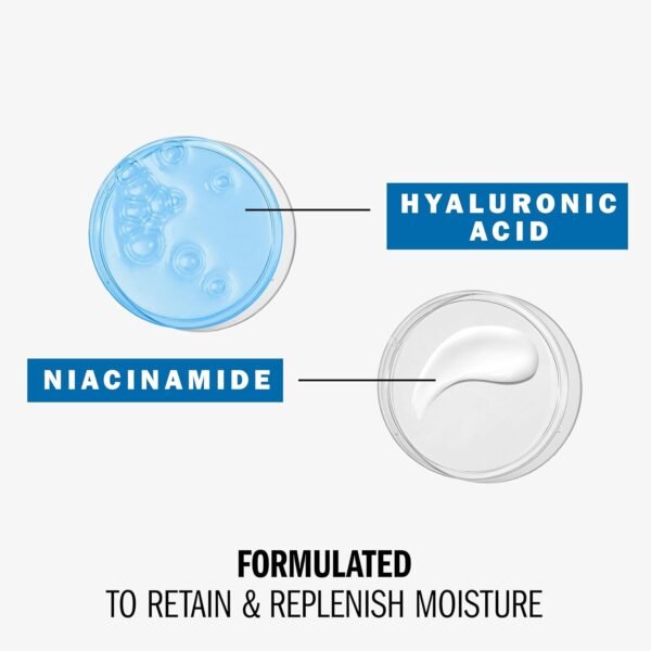 Olay Plump & Hydrate Hyaluronic Gel Face Moisturizer, 2 oz Fragrance Free Hydrating Gel Moisturizer for Dry Skin with Hyaluronic Acid and Niacinamide, Recyclable Eco Jar Packaging - Image 4
