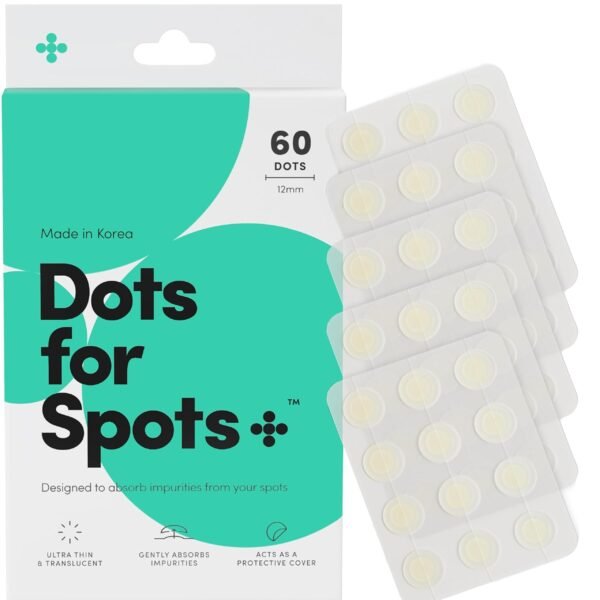 Dots for Spots Pimple Patches - Fast Acting Translucent Hydrocolloid Zit Treatment Stickers for Face - Blemish Patch for Women, Men & Teenagers - Made in Korea (60 count) - Image 2