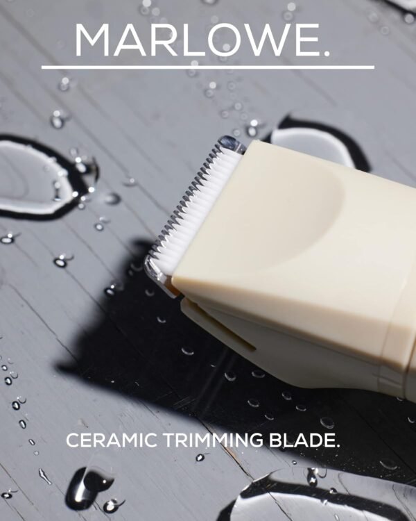 Marlowe. No. 145 Body Hair Trimmer for Men, Desert Sand, Lightweight Waterproof Personal Groomer, Ceramic Blades, Adjustable Comb Lengths & Rechargeable Battery for Head to Toe Male Grooming - Image 9