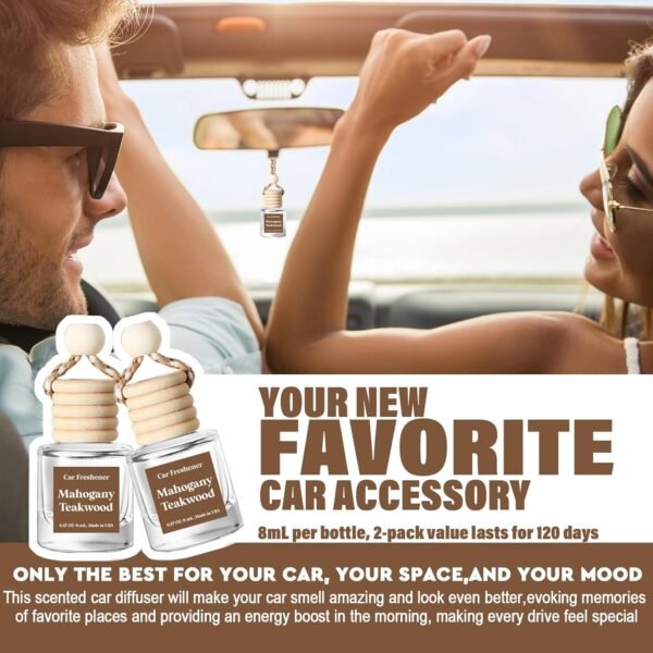 Car Air Freshener Hanging, Essential Oil Diffuser for Car, Car Air Freshener Cute, Long Lasting Air Freshener for Car, Car Fresheners for Women, Made in USA - Image 5