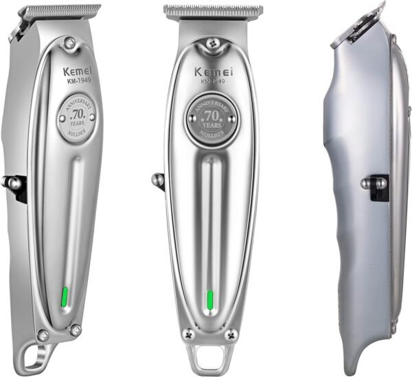 KEMEI Professional Beard and Hair Trimmer for Men, Cordless T-Blade Trimmers, Electric Hair Clippers for Barbers and Stylists, All Body Grooming Model 1949 - Image 3