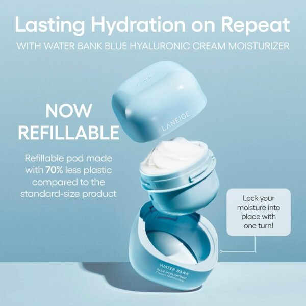 LANEIGE Water Bank Blue Hyaluronic Moisturizer: Barrier-Boosting Hydration, Squalane, Ceramide, Dermatologist-tested - Image 7