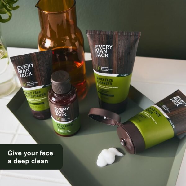 Every Man Jack Gentle Exfoliating Face Scrub For Men- Exfoliate Away Dead Skin, Moisturize, and Revive Tired Skin with Jojoba Beads, Hyaluronic Acid, and Caffeine - 4.2 oz Men’s Face Scrub -Twin Pack - Image 5
