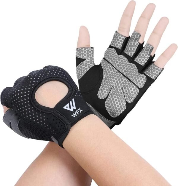 Weight Lifting Gloves for Men Women Gym Gloves with Wrist Wrap Support for Workout Training Exercise Fitness Hanging, Pull ups for Dumbbell, Cycling - Image 2