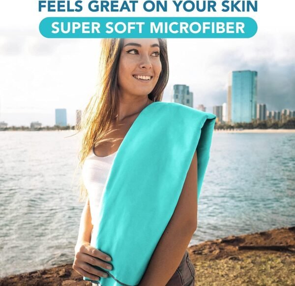 Youphoria Microfiber Travel Towel Fast Drying Lightweight - Quick Dry Towel for Camping, Beach, Backpacking, Hiking & Sport - Image 10